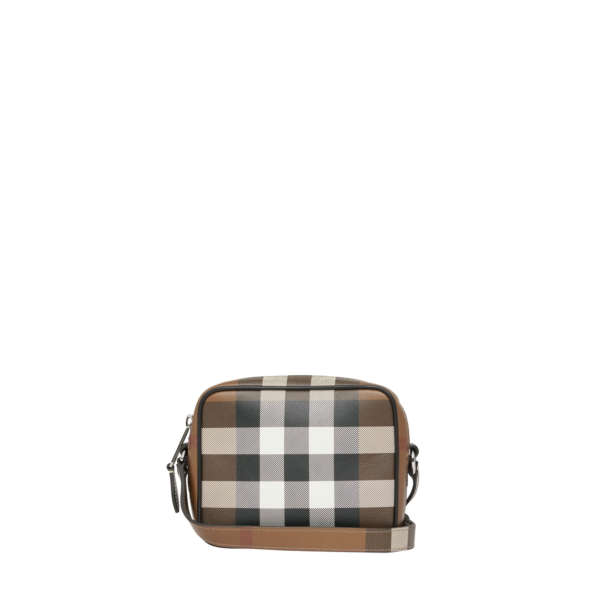 DARK BIRCH BROWN Sac à bandoulière en cuir check