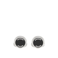 PALLADIO/BLACK Boutons de manchette plaqués palladium avec logo