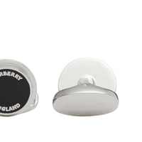 PALLADIO/BLACK Boutons de manchette plaqués palladium avec logo