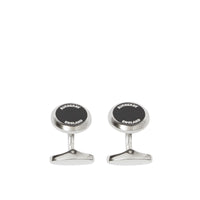 PALLADIO/BLACK Boutons de manchette plaqués palladium avec logo