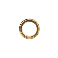 LIGHT GOLD/BEIGE Bague cylindrique plaquée or et résine