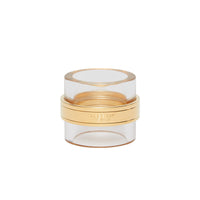 LIGHT GOLD/BEIGE Bague cylindrique plaquée or et résine