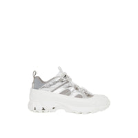SILVER Sneakers Arthur en cuir métallisé, nylon et mesh