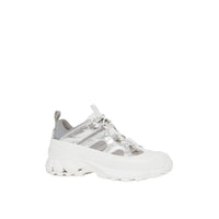 SILVER Sneakers Arthur en cuir métallisé, nylon et mesh