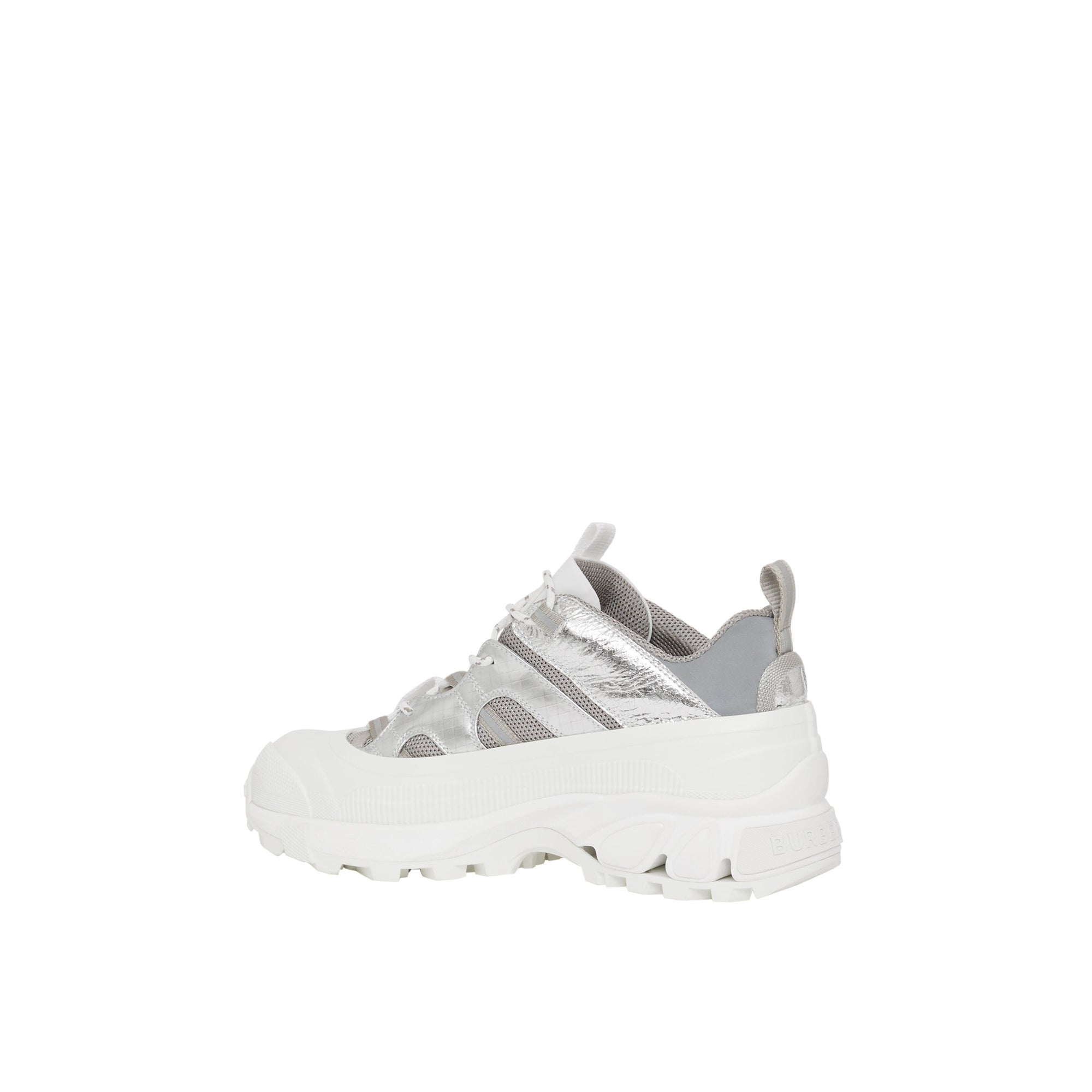 SILVER Sneakers Arthur en cuir métallisé, nylon et mesh