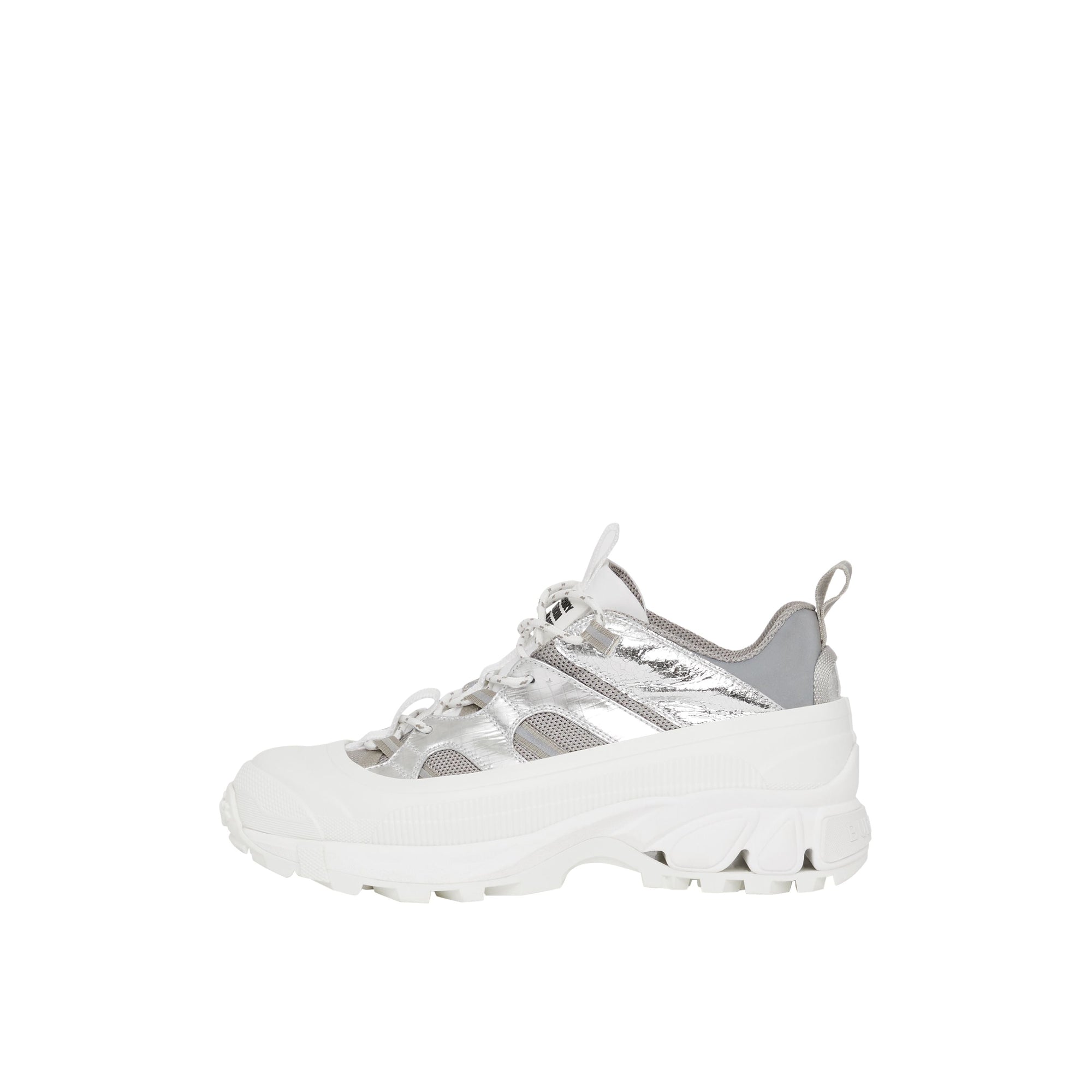 SILVER Sneakers Arthur en cuir métallisé, nylon et mesh