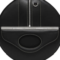 DARK BIRCH BROWN Grand sac The Barrel en cuir check