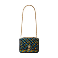 Sac TB moyen en cuir floqué Monogram - Quartz Jaune