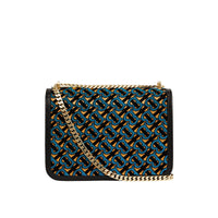 Sac TB moyen en cuir floqué Monogram - Quartz Jaune