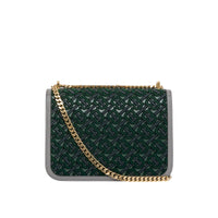 Sac TB moyen en cuir floqué monogram - Vert forêt