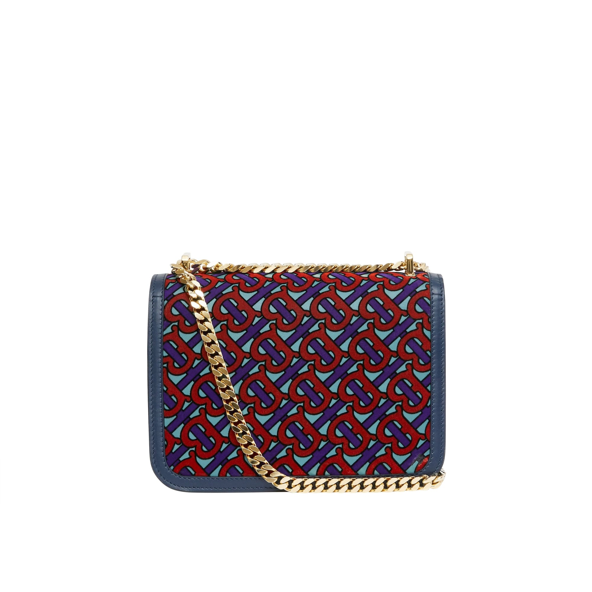 Petit sac TB en cuir floqué Monogram - Vert Turquoise