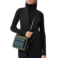 Mini sac Pocket en cuir floqué Monogram - Quartz Jaune