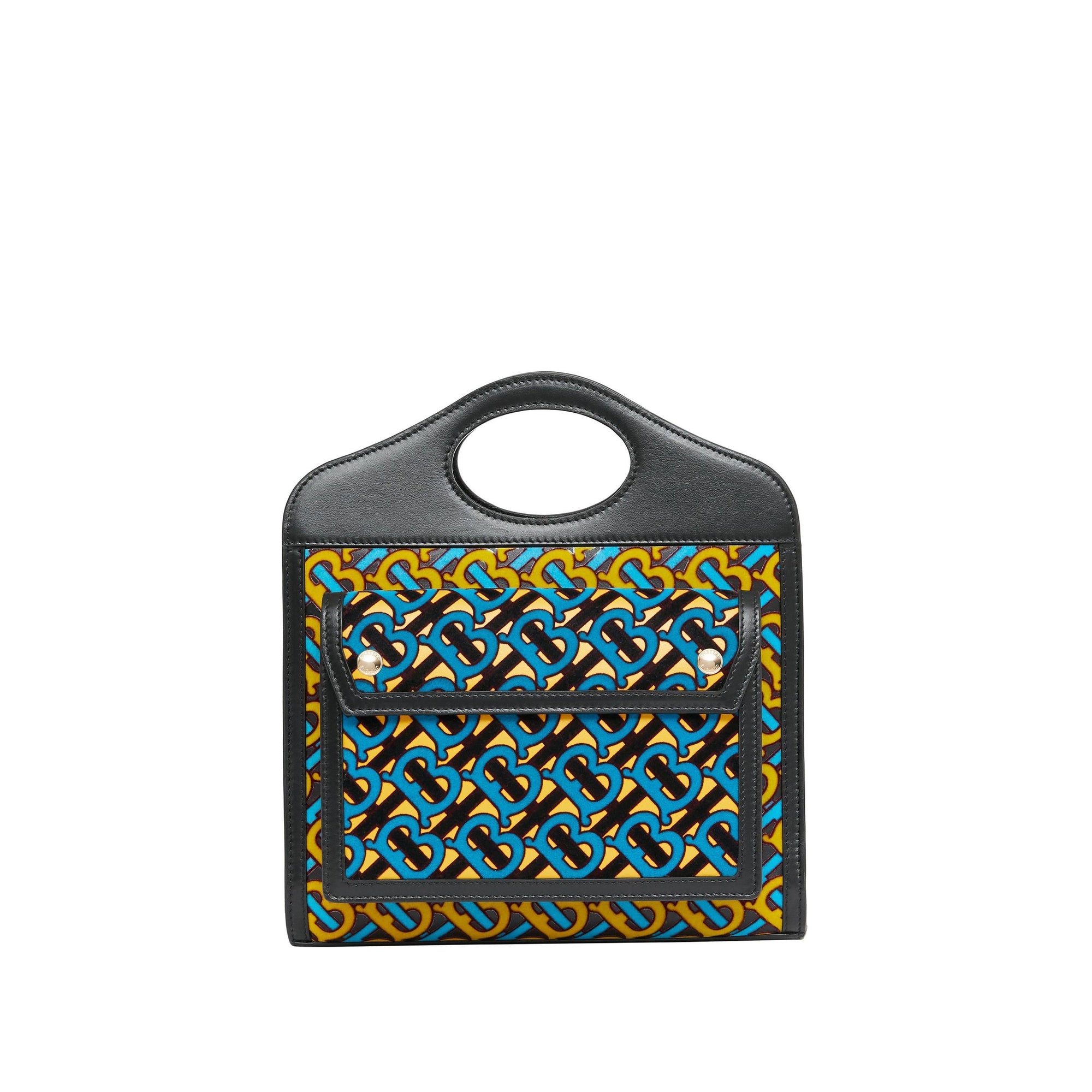 Mini sac pocket en cuir floqué monogram - Quartz jaune