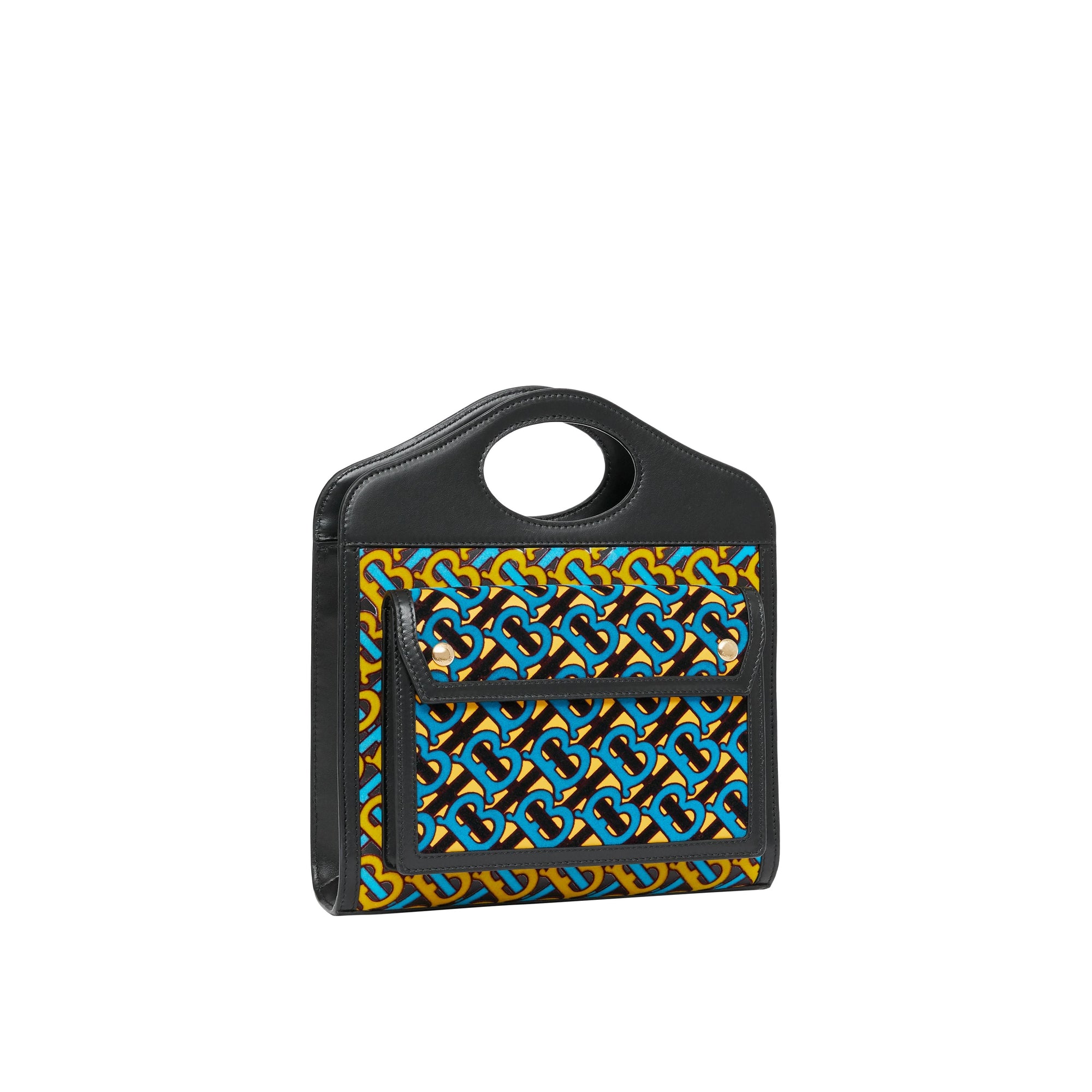 Mini sac Pocket en cuir floqué Monogram - Quartz Jaune