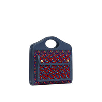 Mini sac pocket en cuir floqué monogram - Vert turquoise