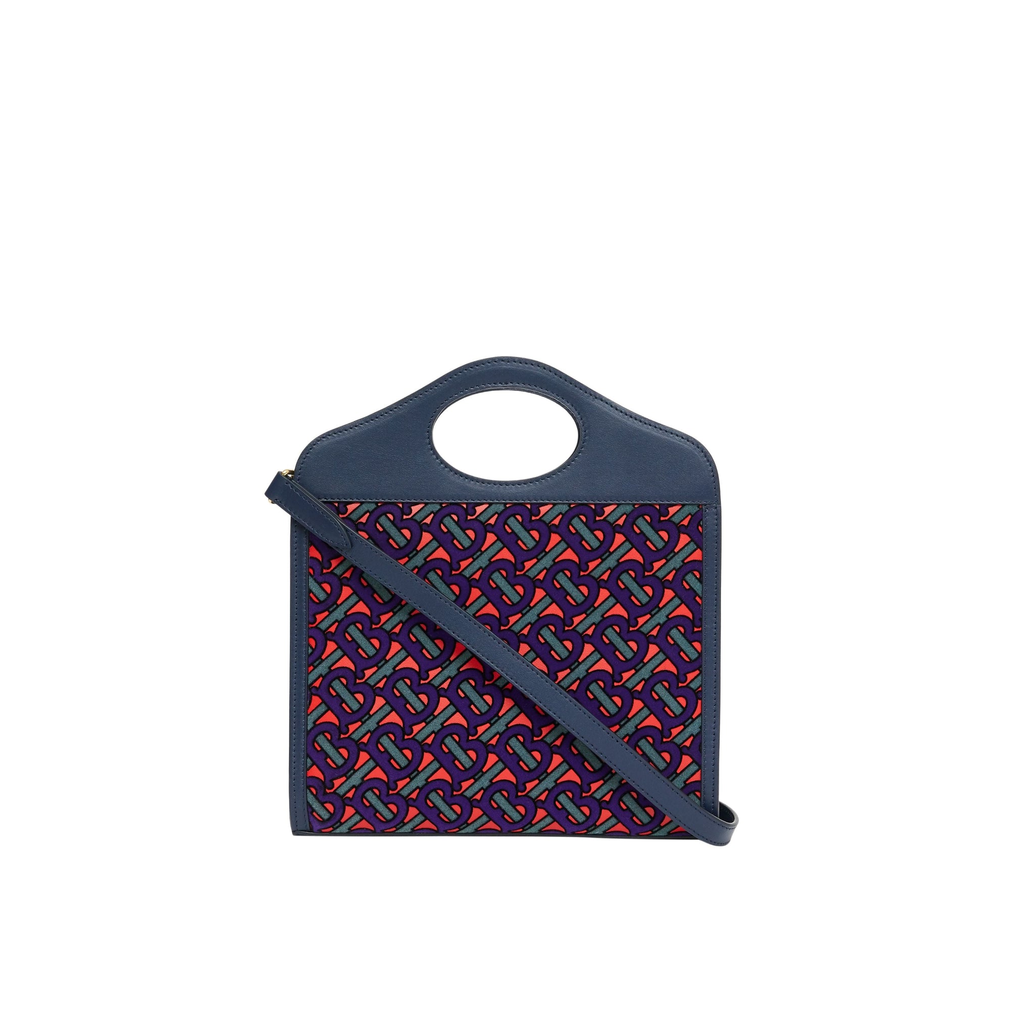 Mini sac Pocket en cuir floqué Monogram - Vert Turquoise