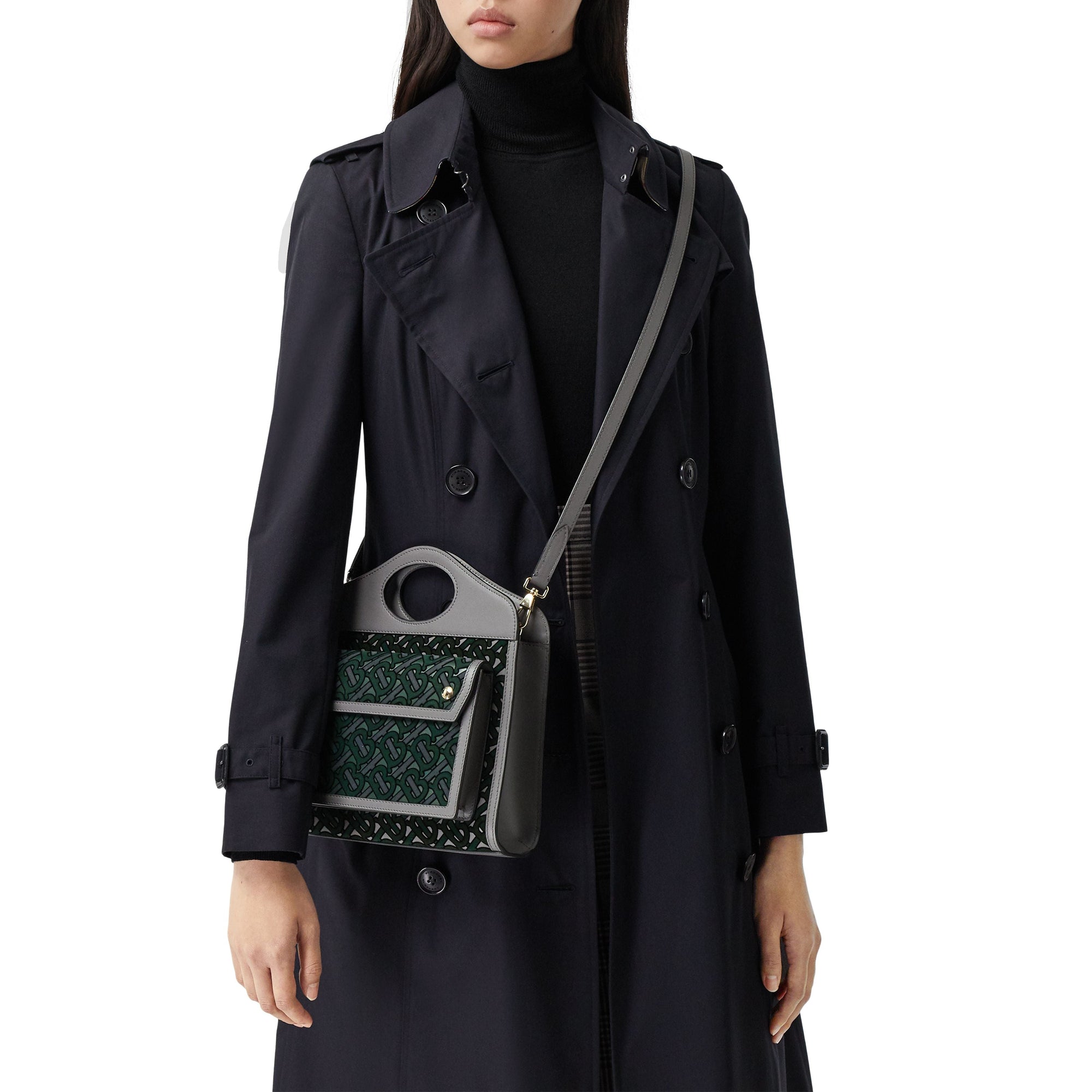 Mini sac Pocket en cuir floqué Monogram - Vert Forêt