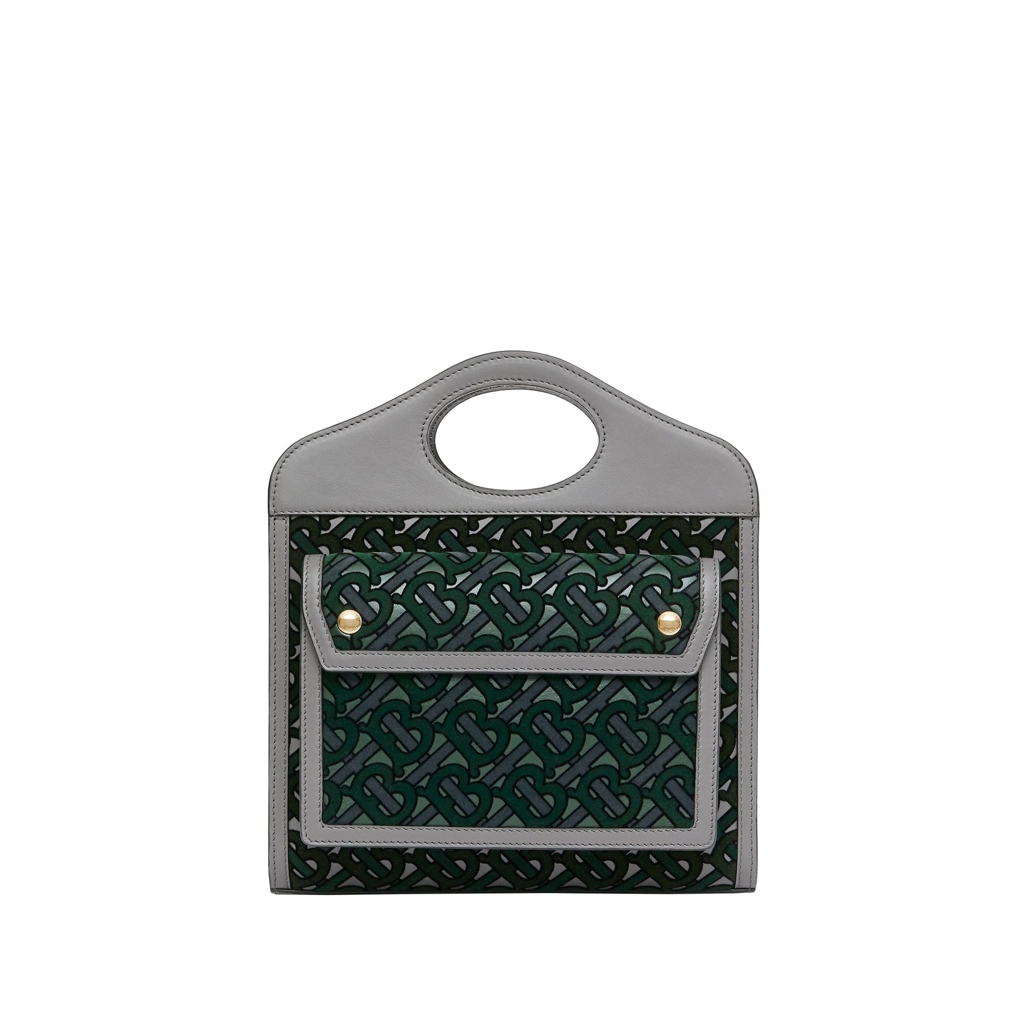 Mini sac Pocket en cuir floqué Monogram - Vert Forêt