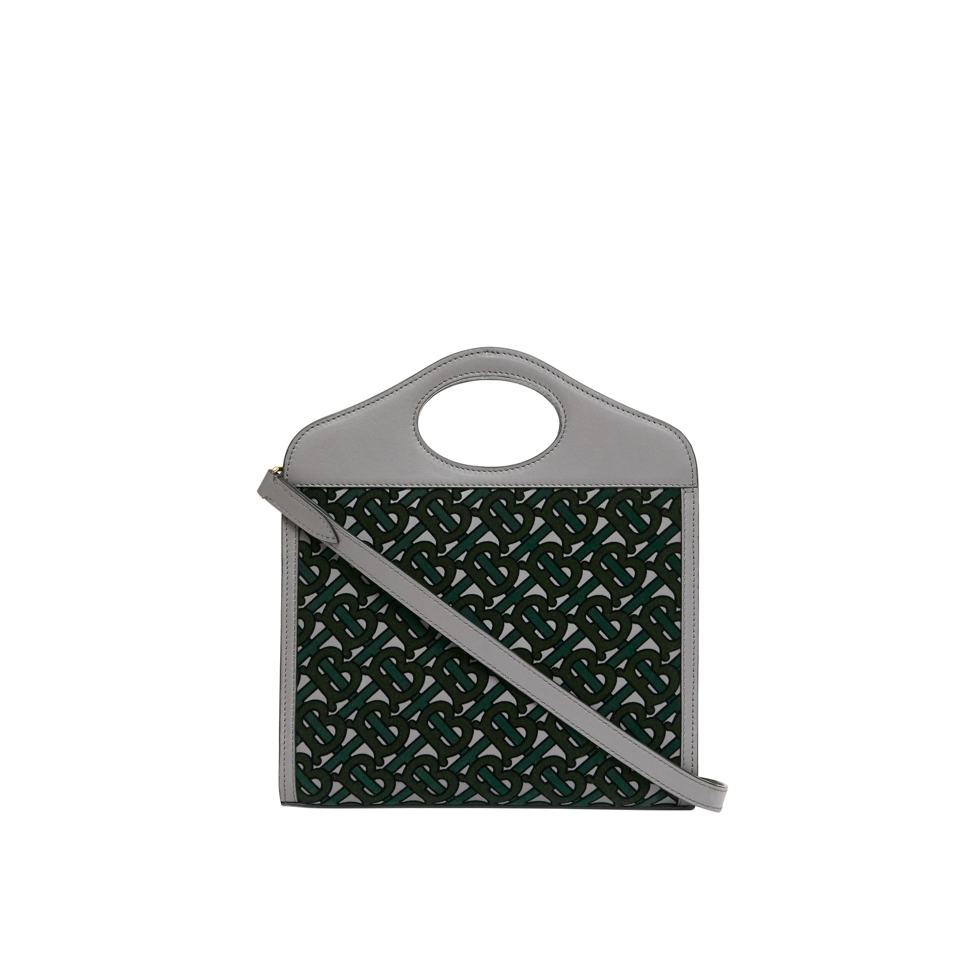 Mini sac Pocket en cuir floqué Monogram - Vert Forêt