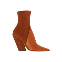 NUTMEG Bottines à panneaux en cuir velours et cuir d'agneau