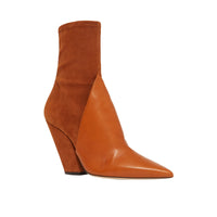 NUTMEG Bottines à panneaux en cuir velours et cuir d'agneau