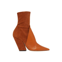NUTMEG Bottines à panneaux en cuir velours et cuir d'agneau