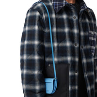 BLUE TOPAZ Porte-cartes Olympia en cuir avec sangle amovible