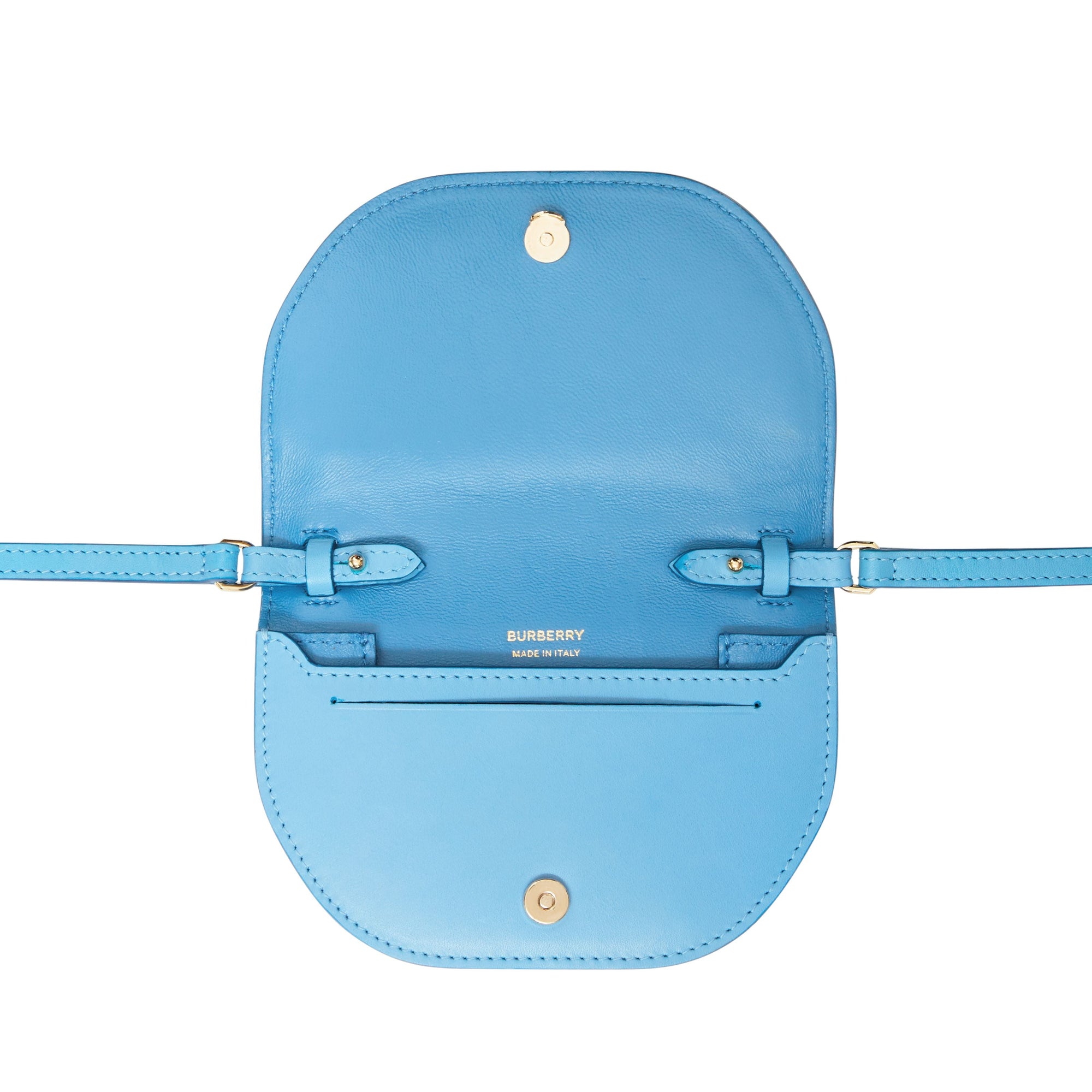 BLUE TOPAZ Porte-cartes Olympia en cuir avec sangle amovible