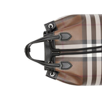 DARK BIRCH BROWN Sac à dos avec cordon de serrage en cuir check