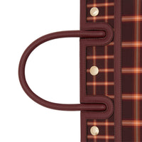 BURGUNDY Mini sac Title en coton technique tartan à double poignée