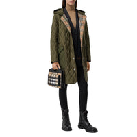 Mini sac Pocket en cachemire check et cuir - Beige d'Archive