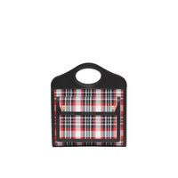 BRIGHT RED Mini sac Pocket en nylon tartan et cuir