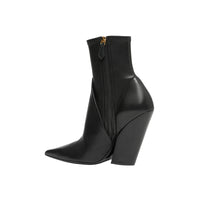 BLACK Bottines à panneaux en cuir d'agneau