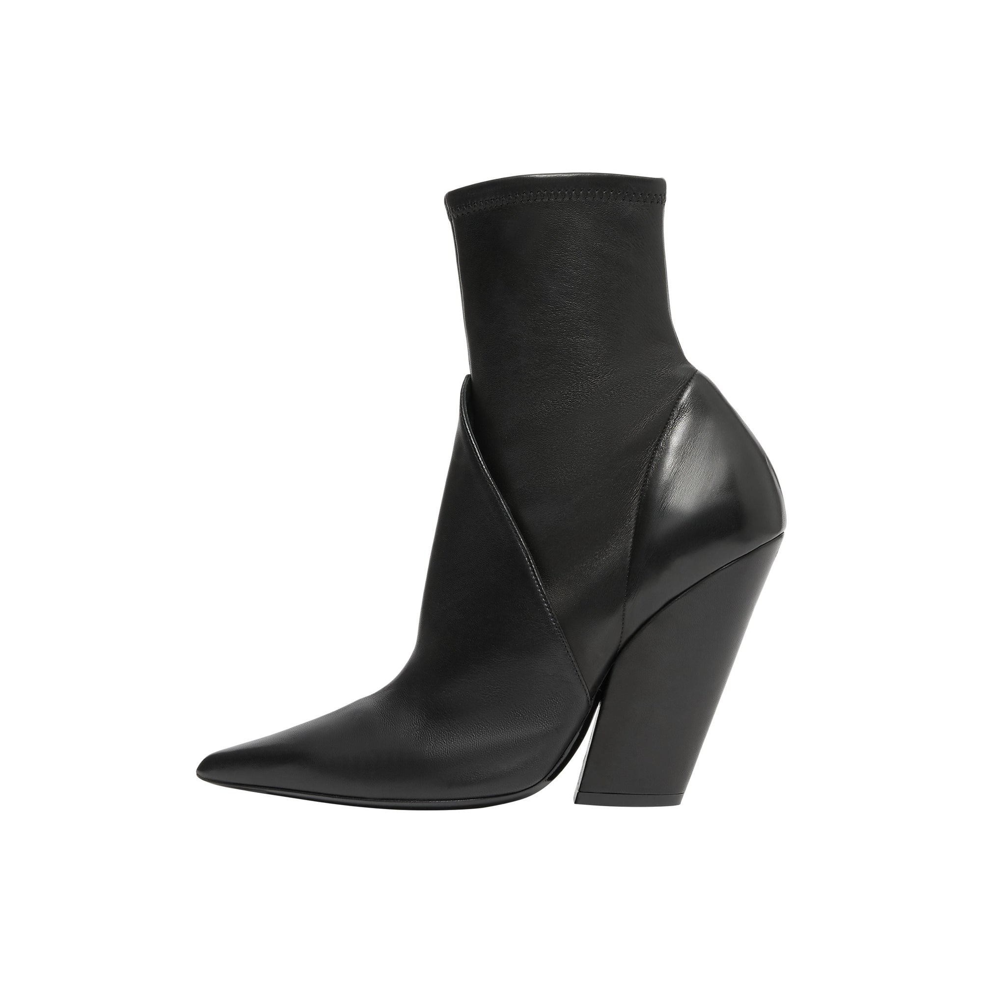 BLACK Bottines à panneaux en cuir d'agneau