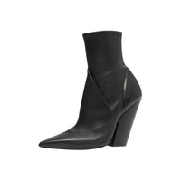 BLACK Bottines à panneaux en cuir d'agneau
