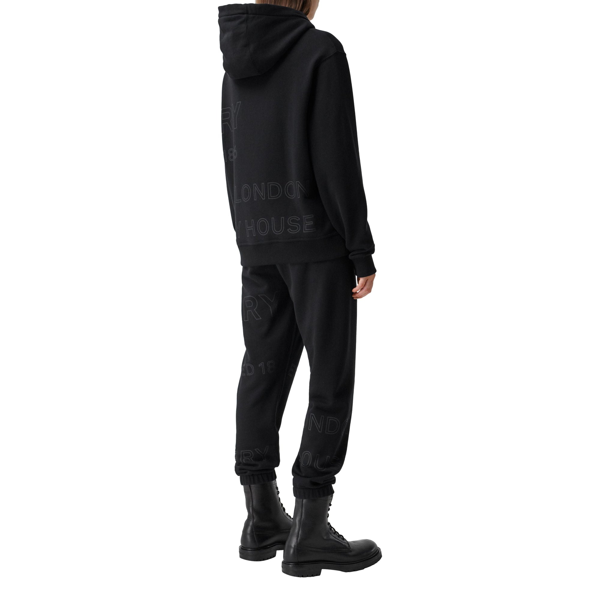 BLACK Hoodie oversize en coton Horseferry