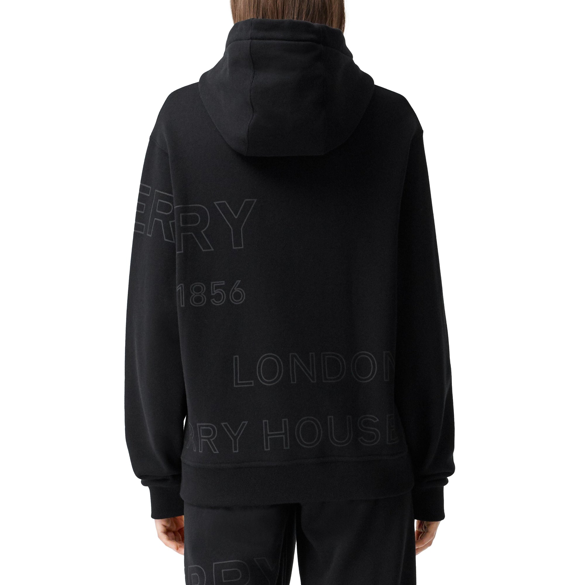 BLACK Hoodie oversize en coton Horseferry