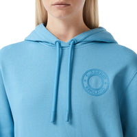 BLUE TOPAZ Hoodie oversize en coton avec logo