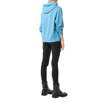BLUE TOPAZ Hoodie oversize en coton avec logo