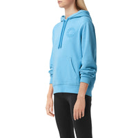 BLUE TOPAZ Hoodie oversize en coton avec logo