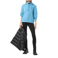 BLUE TOPAZ Hoodie oversize en coton avec logo