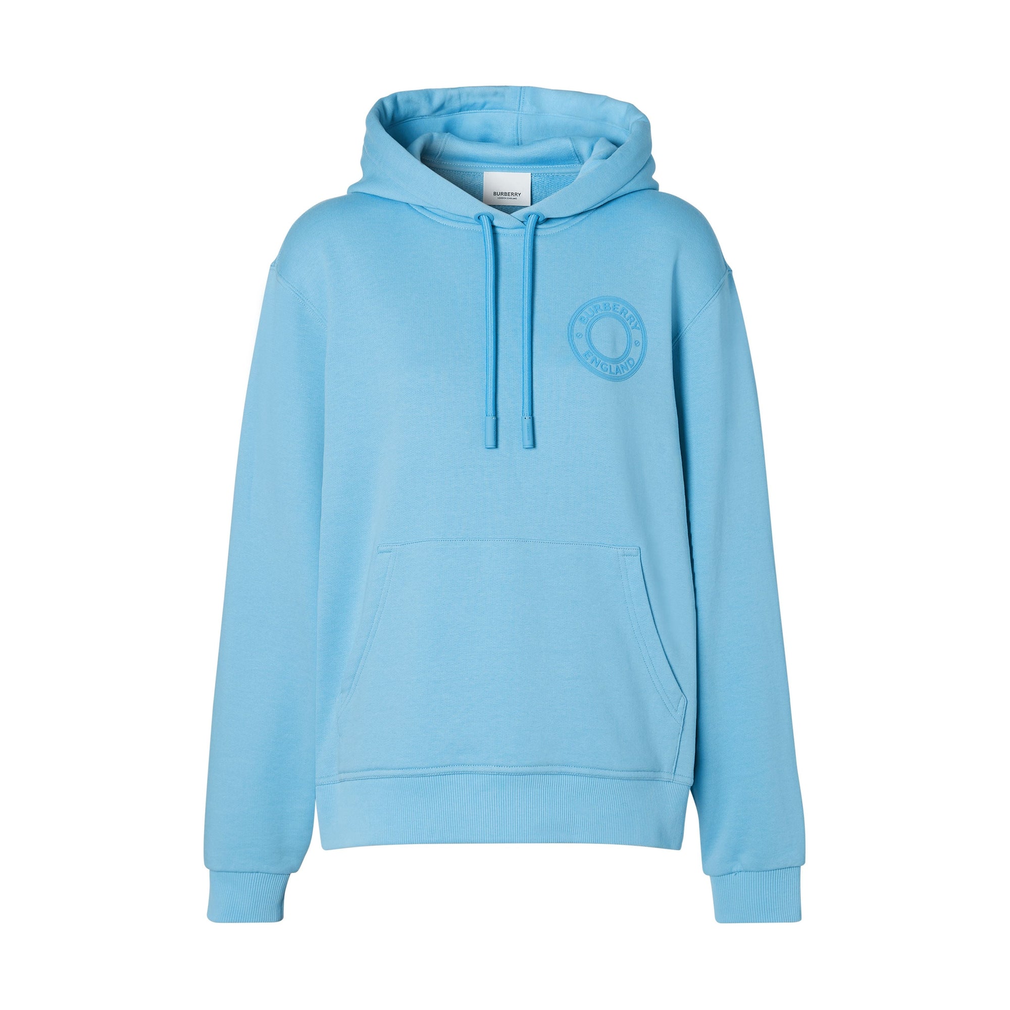 BLUE TOPAZ Hoodie oversize en coton avec logo