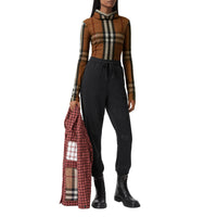 BIRCH BROWN IP PTTN Haut à capuche en jersey stretch check