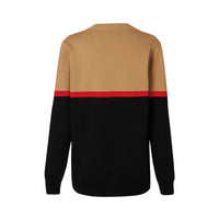 BLACK Pull en laine et coton color-block