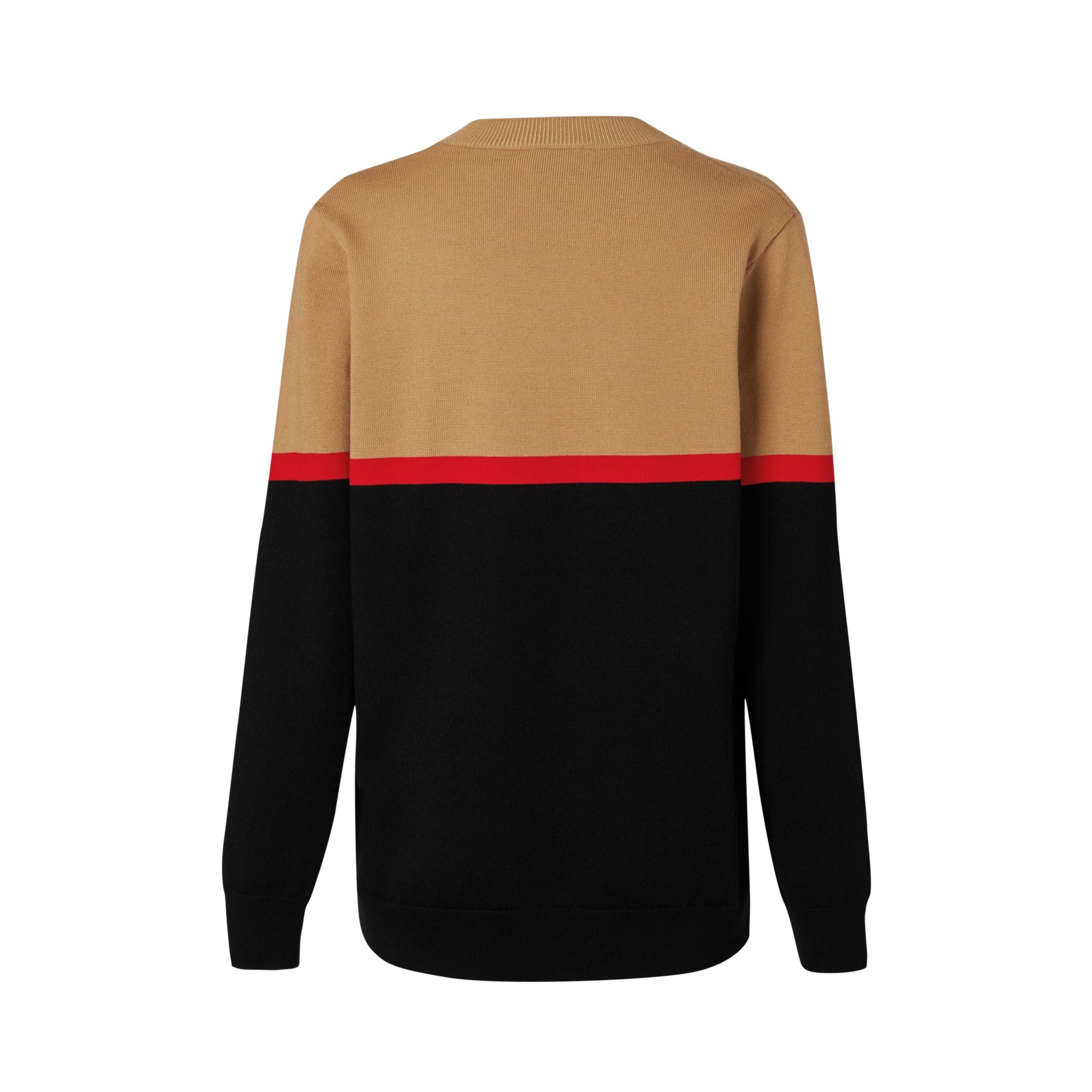 BLACK Pull en laine et coton color-block