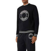 BLACK Pull en laine technique avec logo