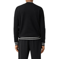 BLACK Pull en laine technique avec logo