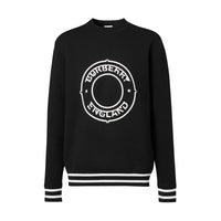 BLACK Pull en laine technique avec logo