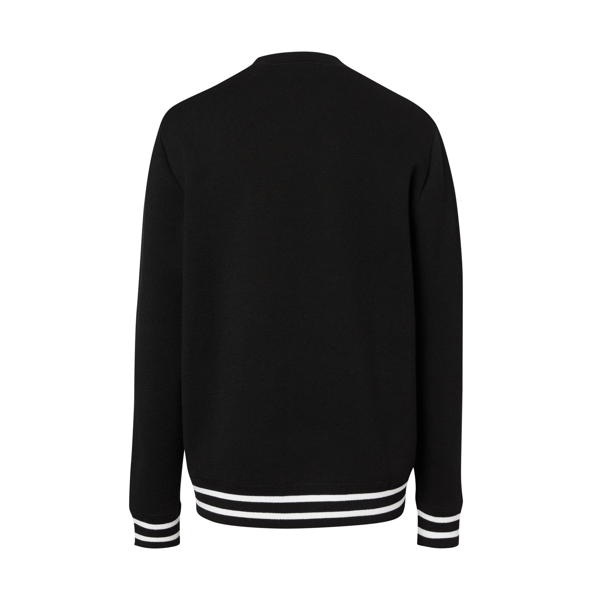 BLACK Pull en laine technique avec logo