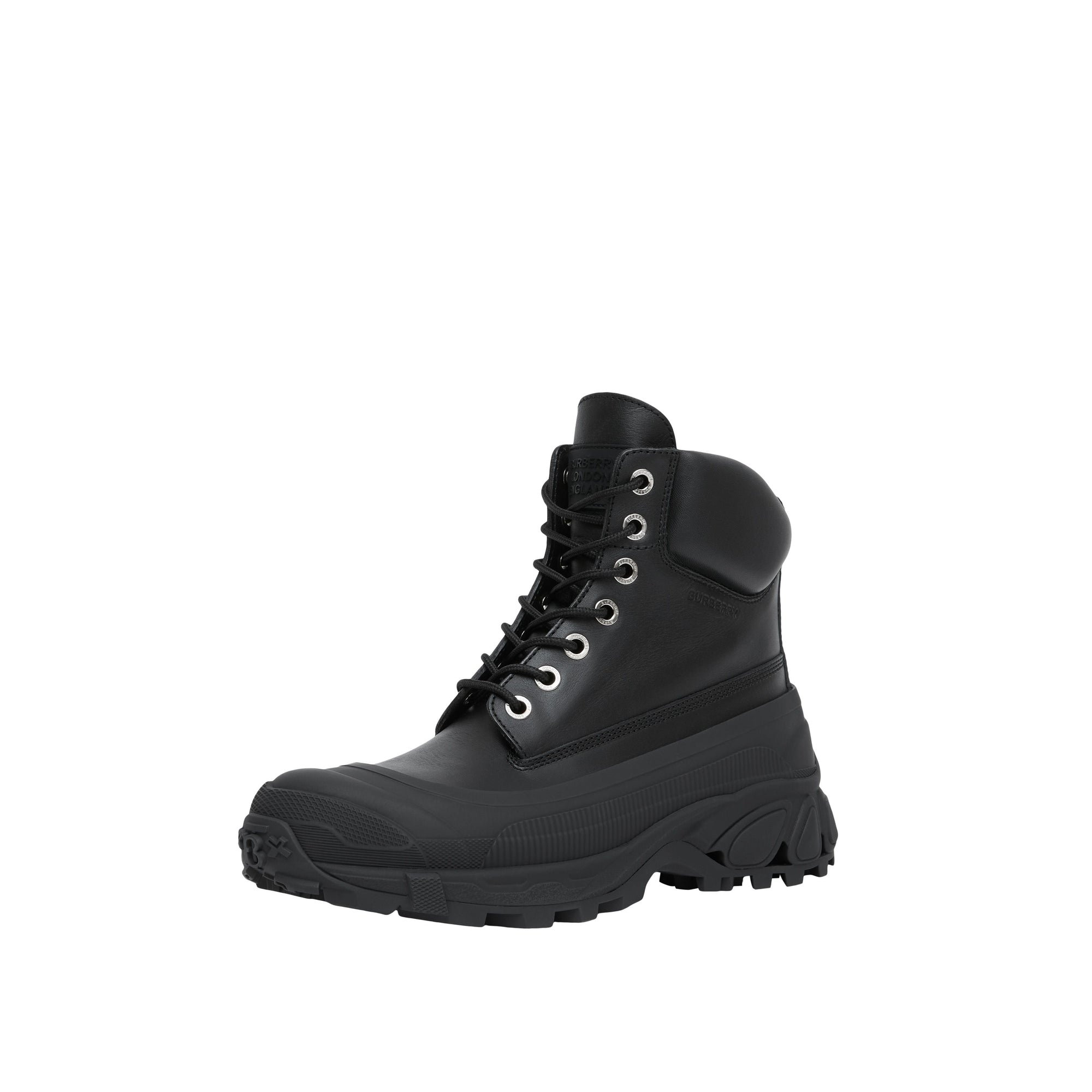 BLACK/ARCHIVE BEIGE Bottines en cuir